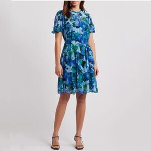 Julia Jordan Floral Short Sleeve Tiered Dress